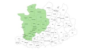 kaart van arrondissement Antwerpen